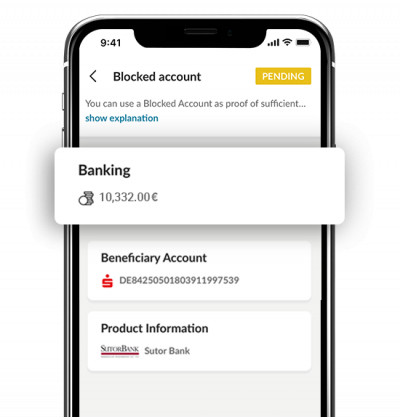 Fintiba app to open a blocked account